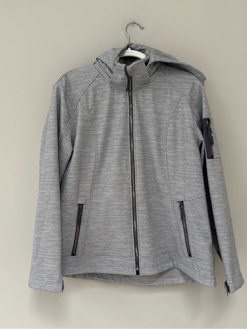 Free Country Hooded Zip RainJacket XL NWOT - Gray
